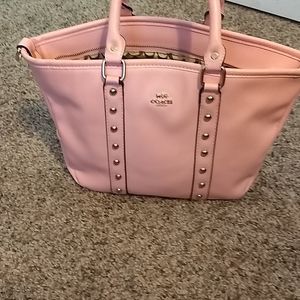 Pepto pink Coach purse